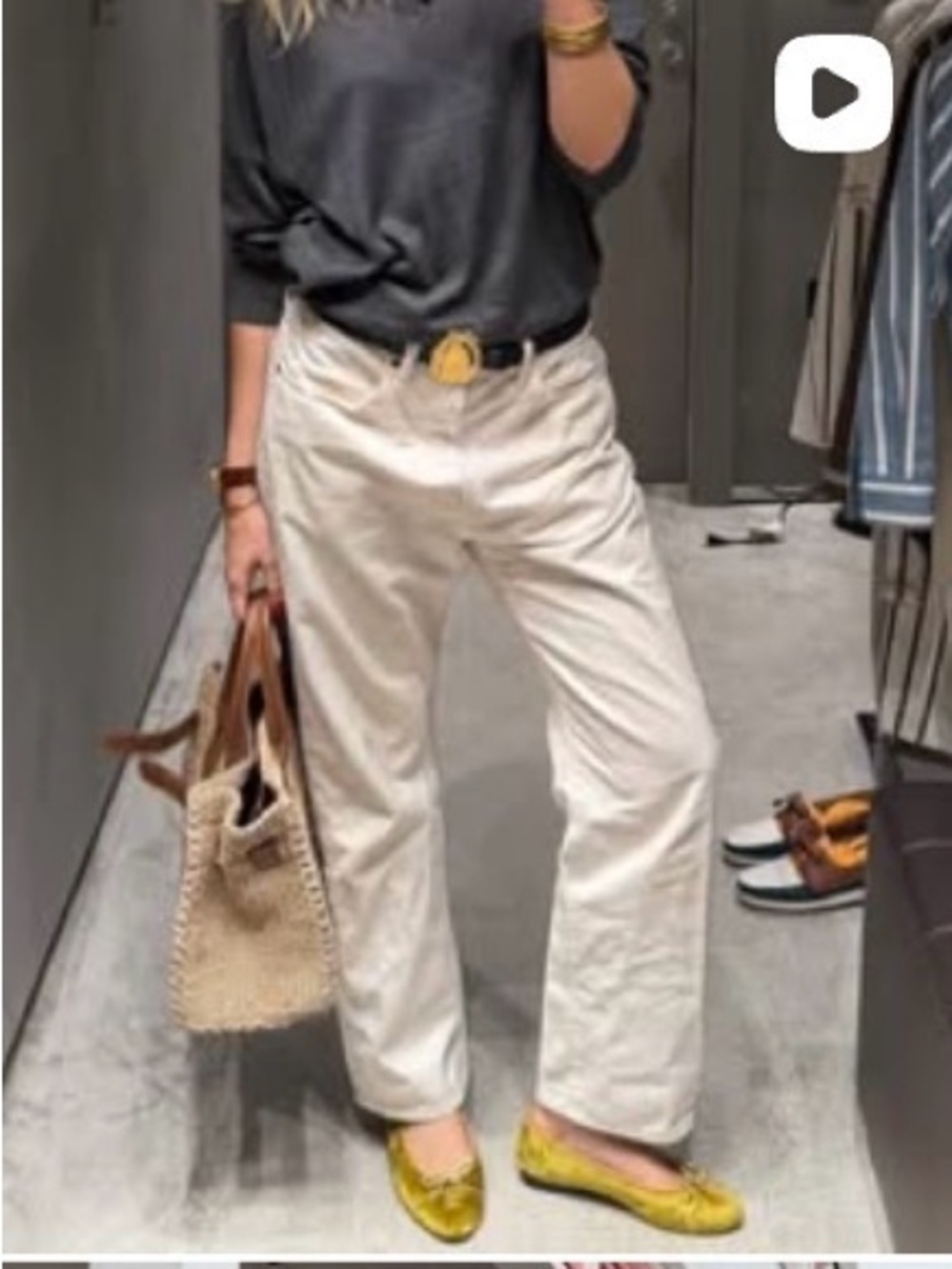 Polo Ralph Lauren White Slouch tapered jeans